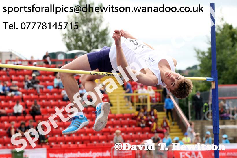 Inter boys high jump, 2015 English Schools, Gateshead. Photo: David T. Hewitson/Sports for All Pics
